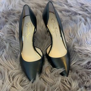 Jessica Simpson Black Heels Pumps 5.5 Leather